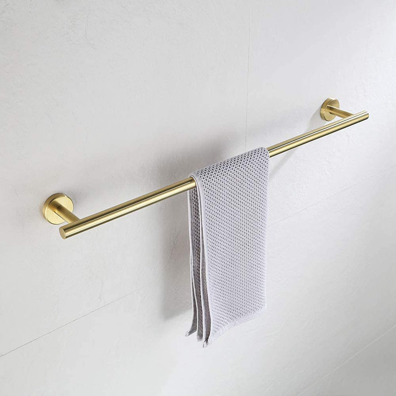 JUMBO Bath Towel Bar Brushed Gold, 18 Inch Stainless Steel Towel Rack